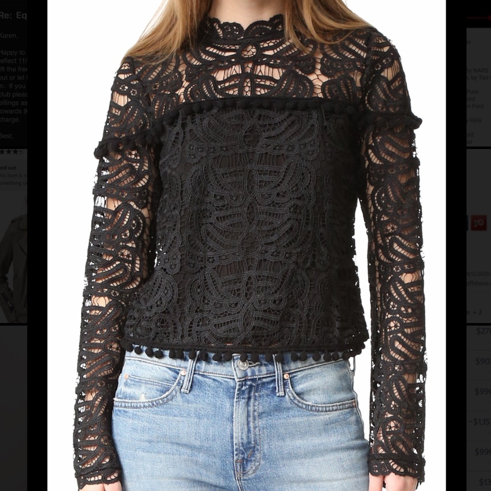 NEW Tularosa high neck lace top XS